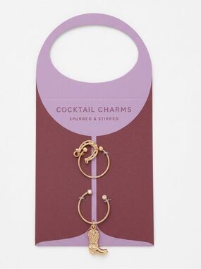 NWT 🍸 Anthropologie "Spurred & Stirred" Cocktail Charms - 🐎